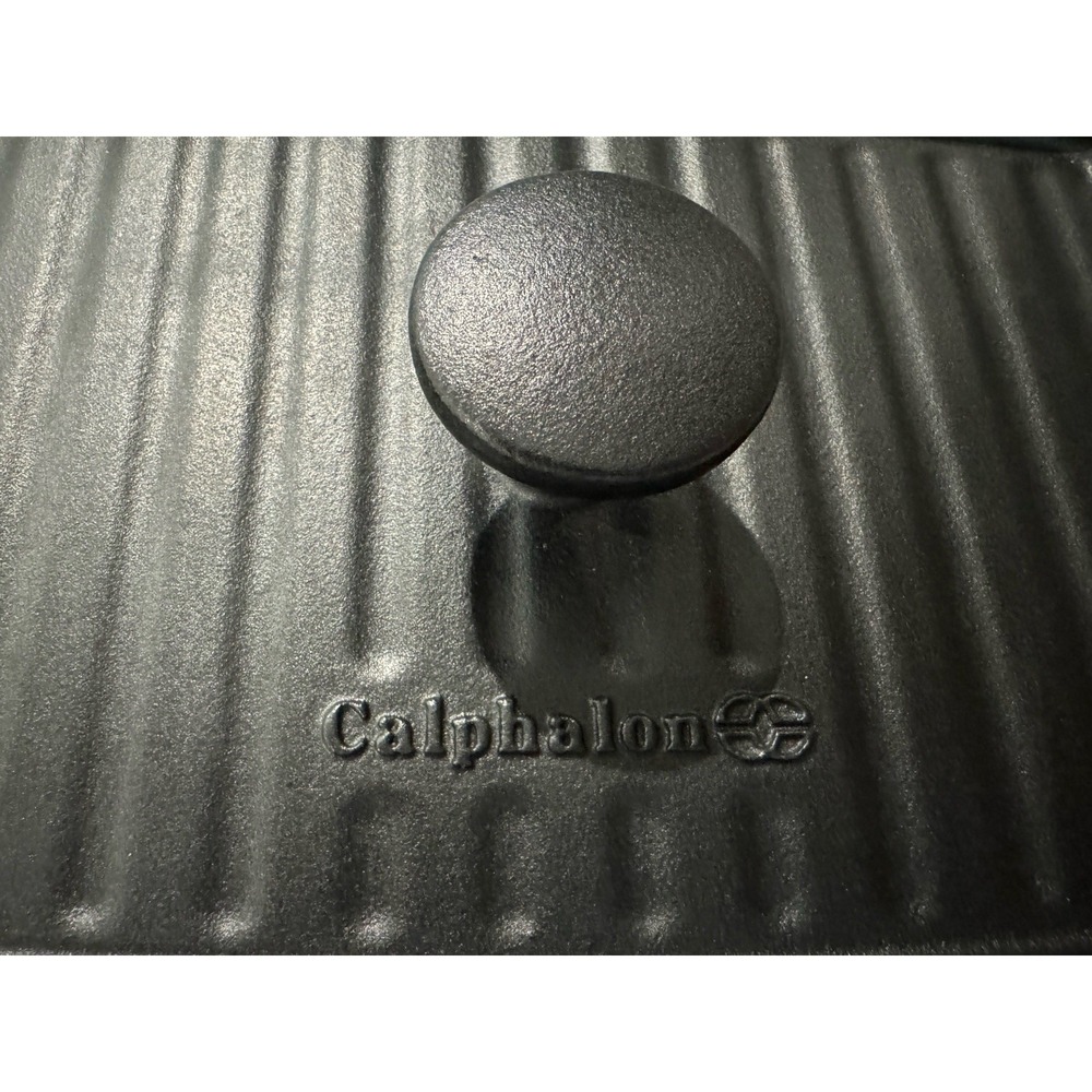 Calphalon Cast Iron Grill Press 11x7.25 Panini Bacon Steak Burger Heavy 4lb - Picture 4 of 6